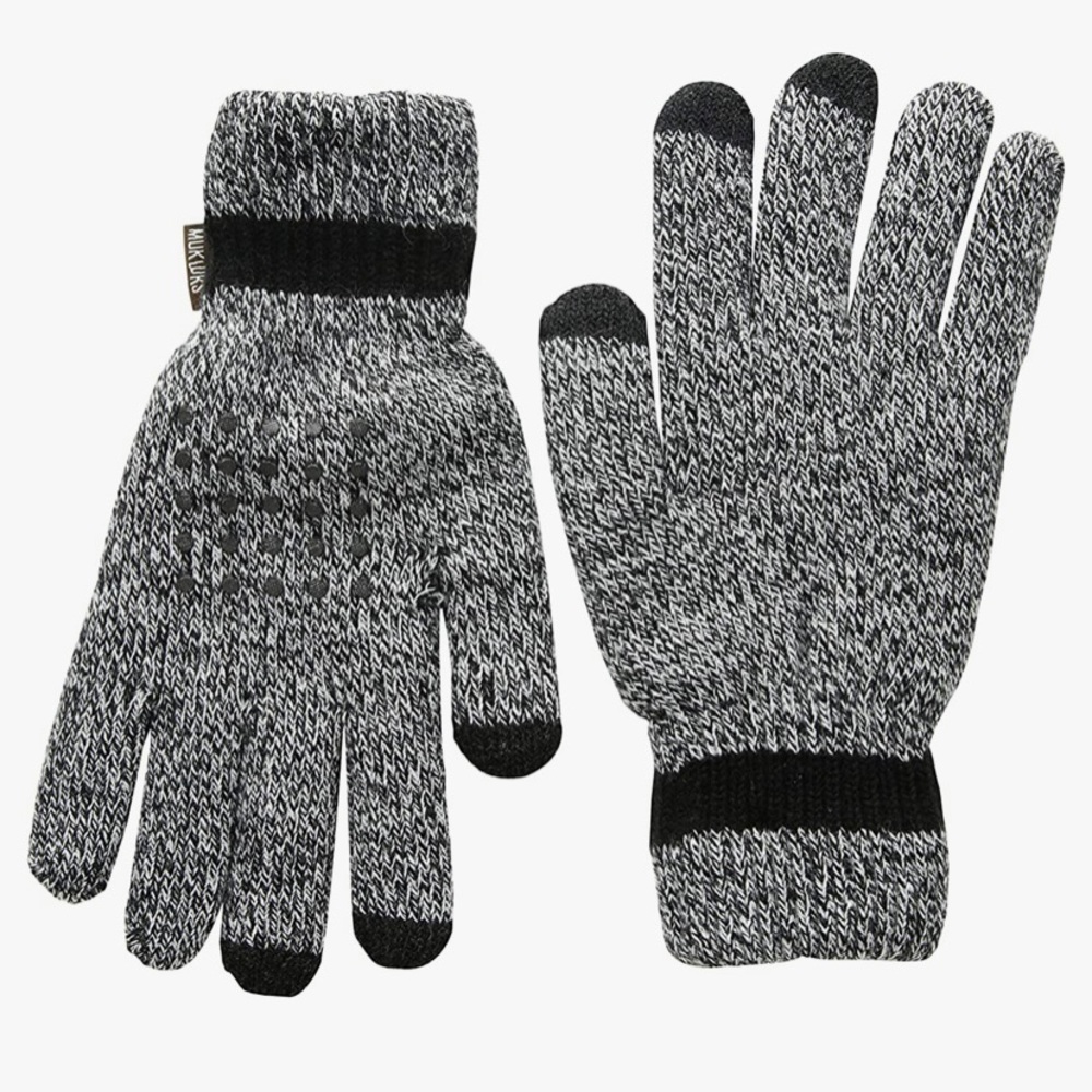 Muk Luk Womens New Knit Gloves Black